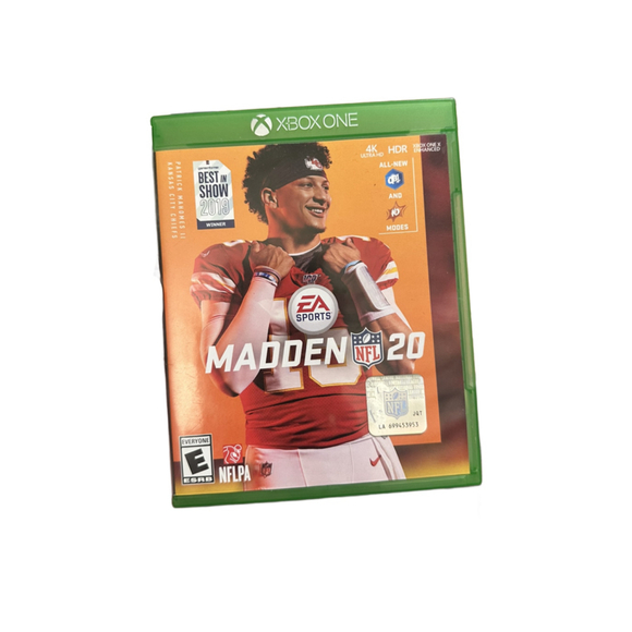 Madden NFL 20 Xbox One Video Game Cover ONLY 2019 - Picture 1 of 3